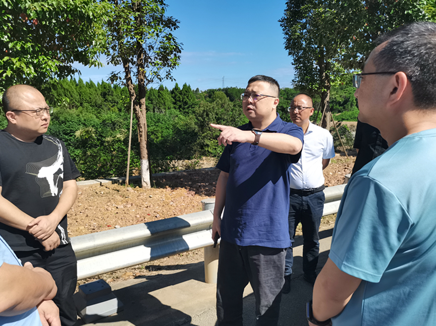 圖3：集團黨委委員、副總經(jīng)理倪丹督導二環(huán)路沿線景觀提質(zhì)工程施工安全