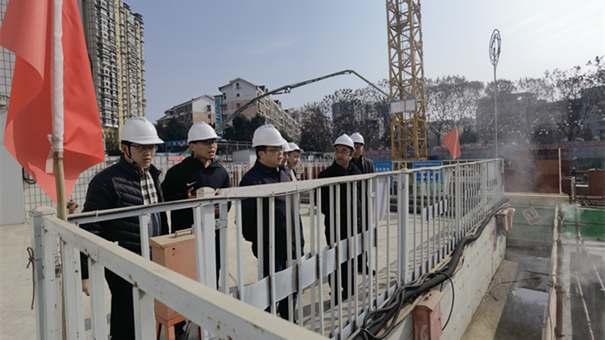 圖二：集團(tuán)黨委委員、副總經(jīng)理倪丹督導(dǎo)嘉來建工安全工作