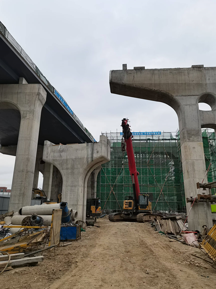 創(chuàng)業(yè)大道南延線施工現(xiàn)場(chǎng)